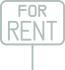 For Rent Sign, Marketing Icon